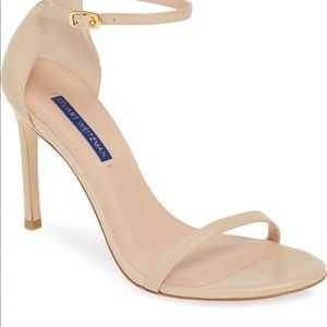 STUART WEITZMAN nudist nude leather heels size 7.5